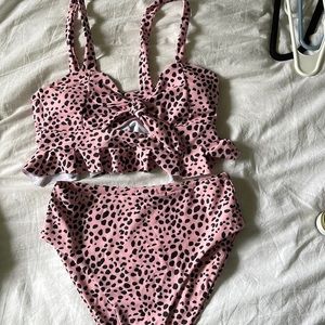 Animal print Two piece swim suit